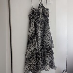 HM x Roberto Cavalli dress. Zebra print, low cut